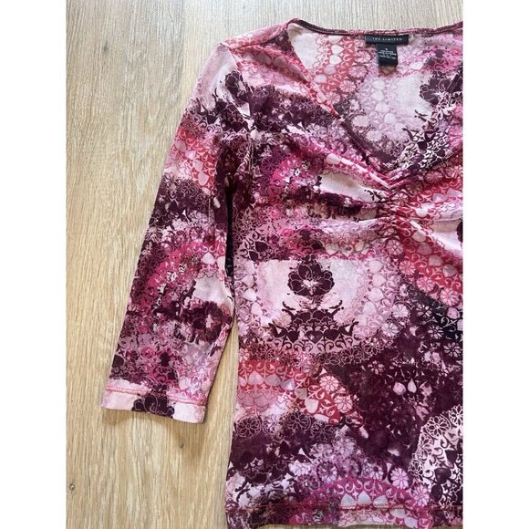 The Limited Vtg Women Top Small Y2K Pink Floral Whimsigoth Sheer Babydoll Fairy - Picture 4 of 10